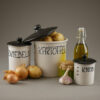 Knoblauch Vorratsdose "Elfe-Nero" mit Schrift 0,5l (182750) – Bild 4