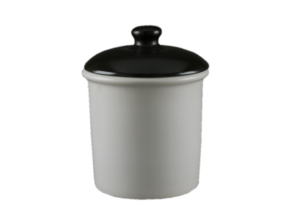 Rumtopf schwarz weiß 5 Liter Keramik