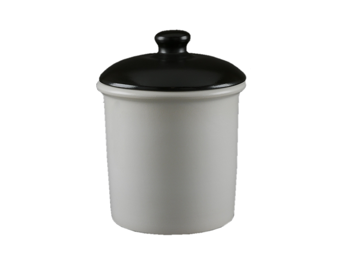 Rumtopf „Elfe Nero“ 5,0l, schwarz – weiß
